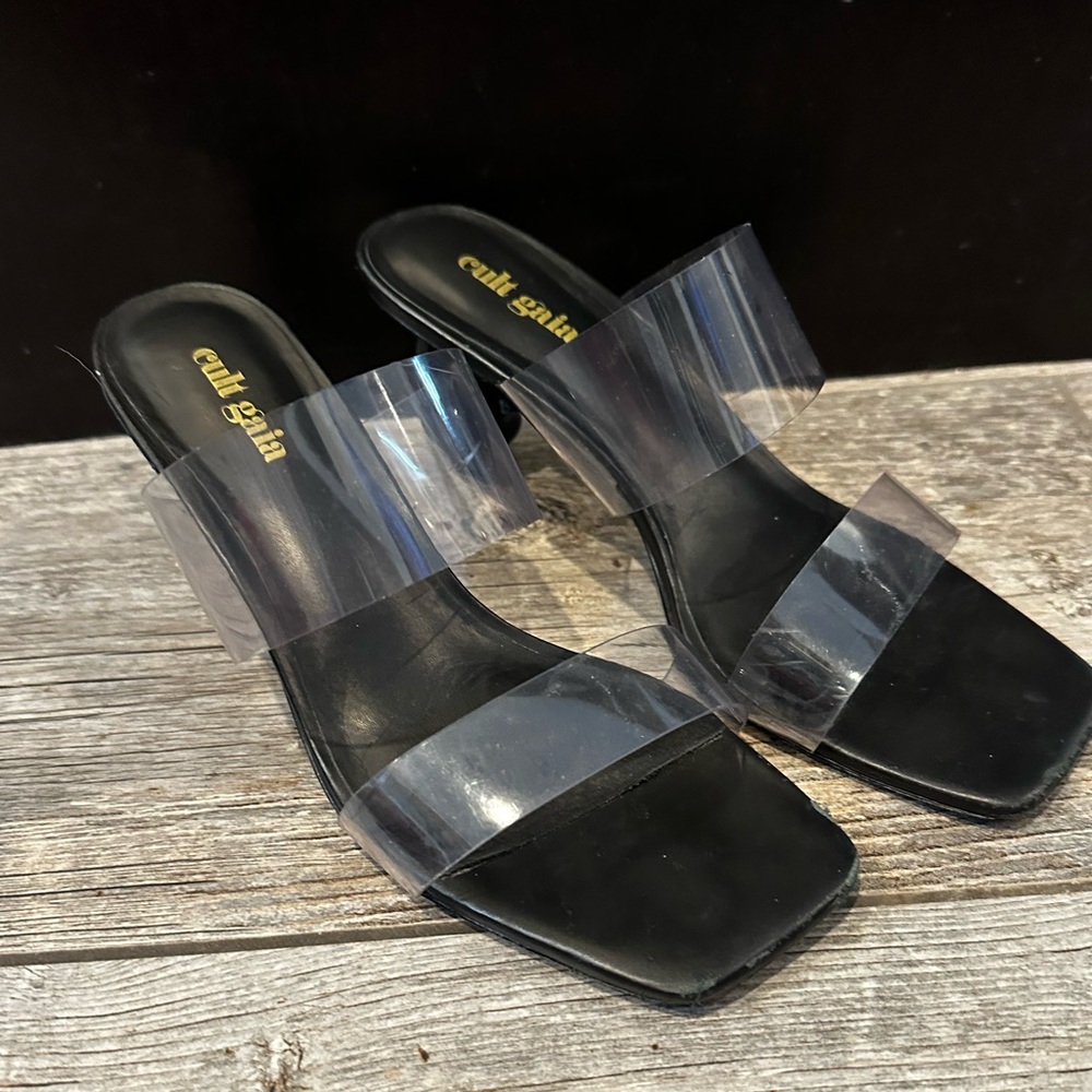 cult gaia Suri Sandals Black Heel 7.5 - Picture 3 of 7
